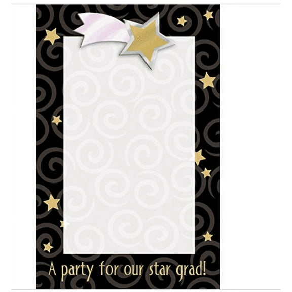 Imprinted Invite 12 Count Glitzy Graduation
