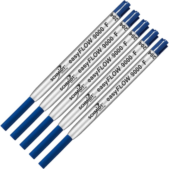 Imprinted Schmidt easyFLOW9000 Ballpoint Refill- Blue Ink, Fine Tip 0.8mm - Pack of 5