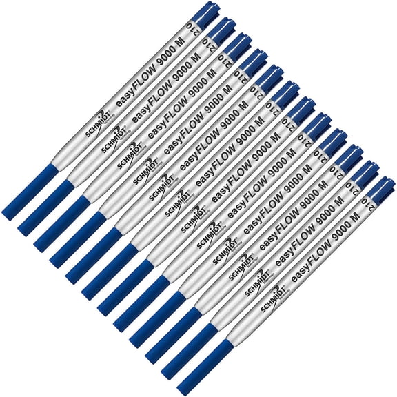 Imprinted Schmidt easyFLOW9000 Ballpoint Refill- Blue Ink, Medium Tip 1.0mm - Pack of 12