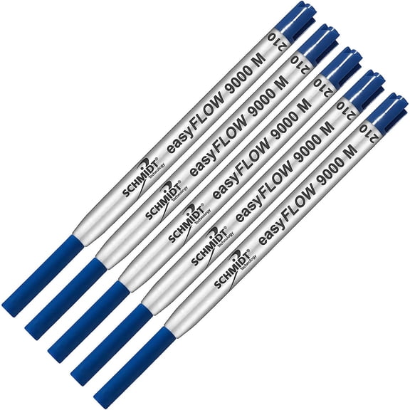 Imprinted Schmidt easyFLOW9000 Ballpoint Refill- Blue Ink, Medium Tip 1.0mm - Pack of 5