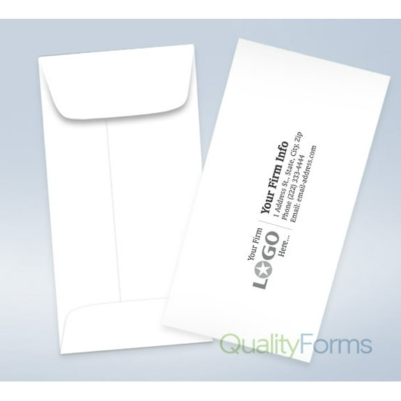 Imprinted envelope,Latex 7 Coin, 3-3/4" x 6-3/4"