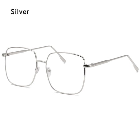 Improve Comfort Ultralight Radiation Protection Square Computer Gaming Eyewear Resin Lens Anti Blue Ray Glasses Optical Spectacle Frames SILVER