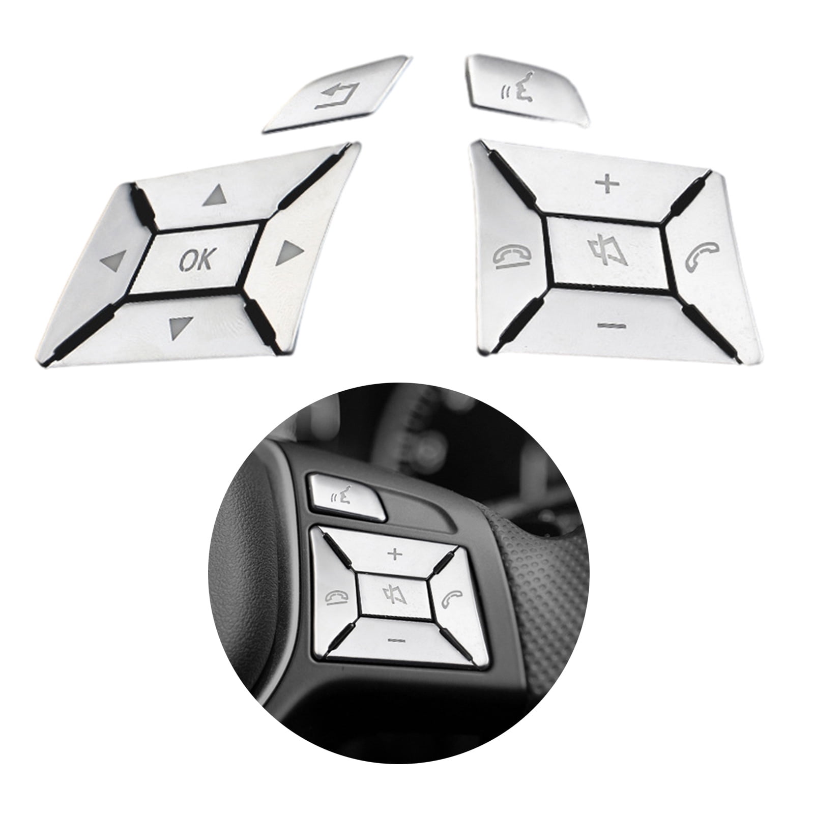 Sticker Plus Button Improve Driving Experience Steering Wheel Button Repair Stickers ...