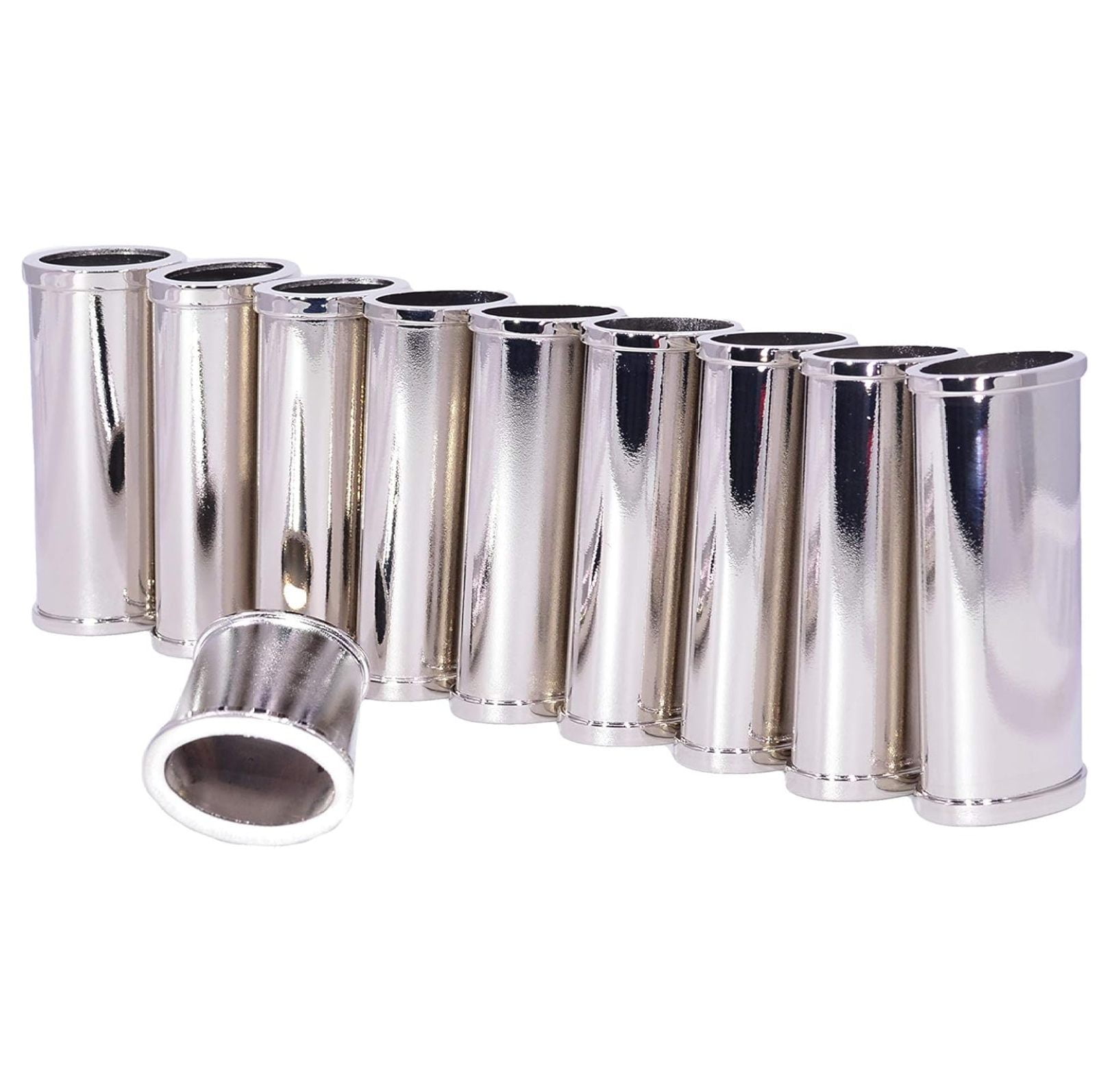 Improved Blank Lighter Cover / Sleeve / Case - Silver, No Channel (10 Count)