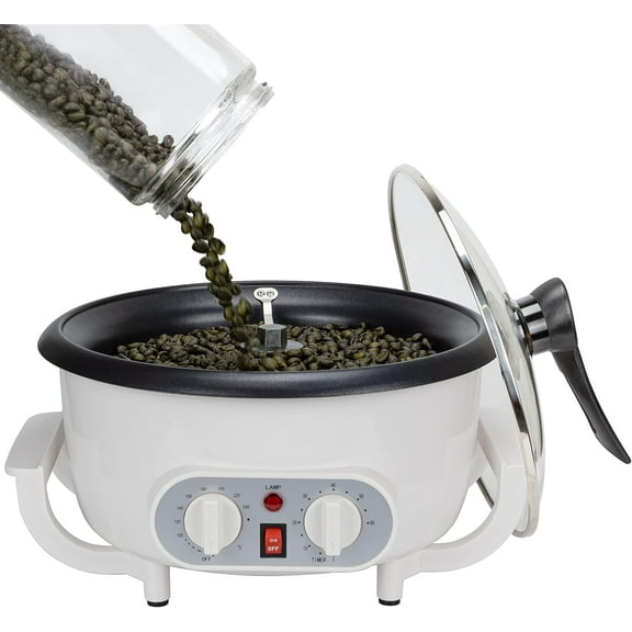 Improved Coffee Roasters for Home Use 110V, Household Coffee Roaster Machine with Timer, Large Batch Coffee Bean Roaster for Beginner Nut Peanut Chestnuts