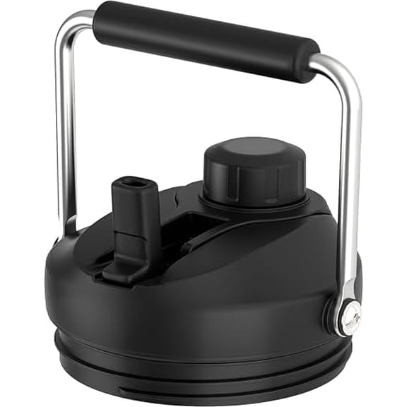 Improved Jug Lid for Yeti Half Gallon and One Gallon Rambler Jugs | 2 in 1 Replacement Lid | Large Chug Spout and Leakproof Flip Straw | BPA Free Plastic | Includes 4 Straws$$Sport & Recreation Other