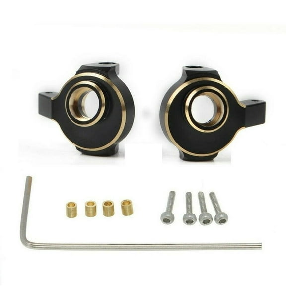Improved Stability for Axial SCX24 Front Brass Steering Knuckles, Black Coated for Enhanced Performance Repair Knuckle