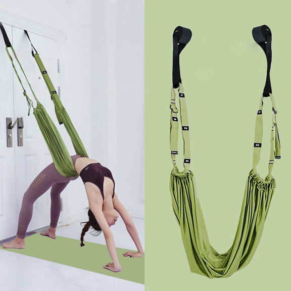 Improved Yoga Stretching Band, Yoga Stretch Strap with Door Anchor,Aerial Silk Fabric Leg Stretching Band,Multifunction Leg Stretcher, For Backbend Training ,Gymnastics,Home & Outdoor Workout