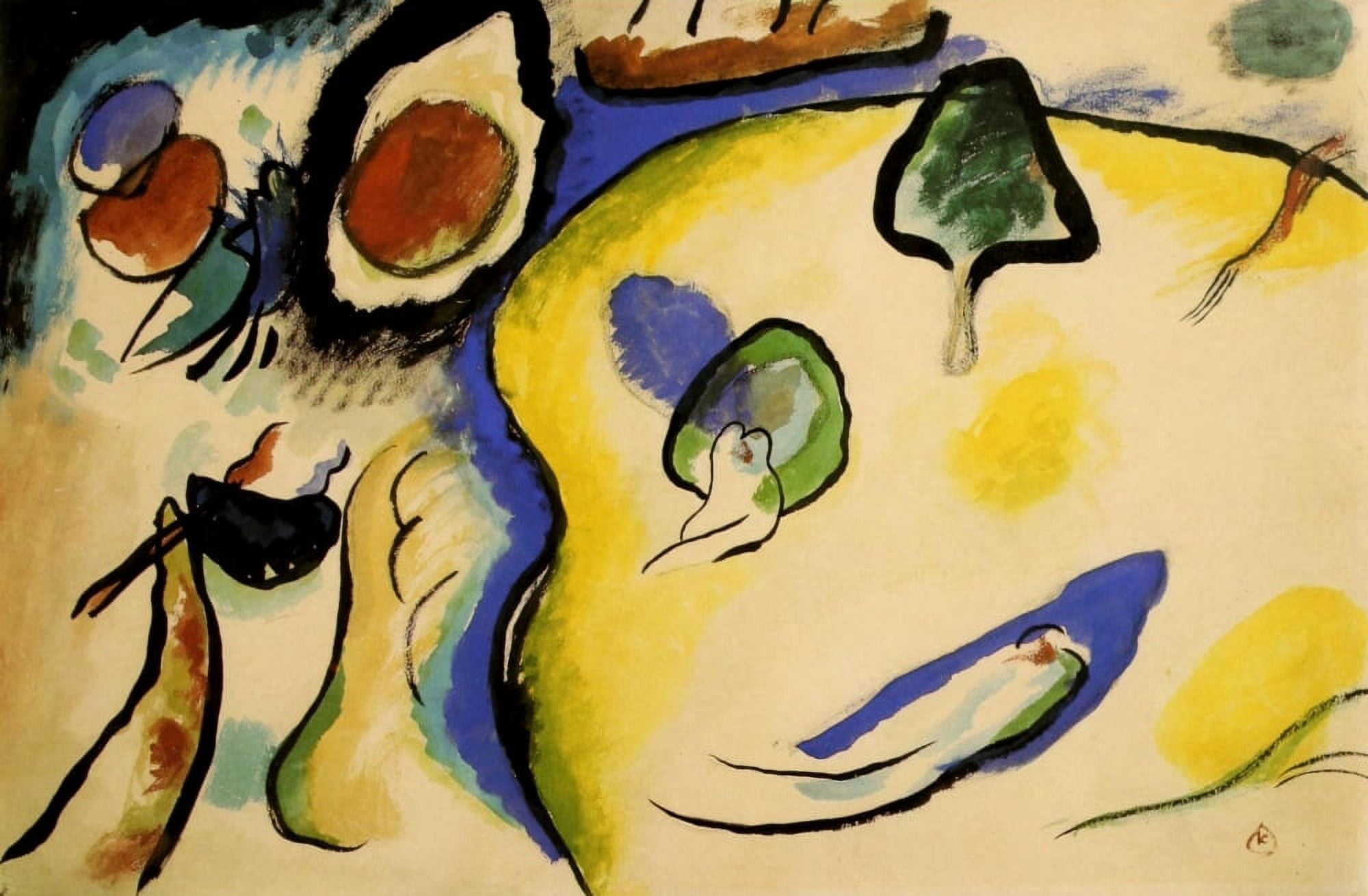 Improvisation no25 1912 Canvas Art - Wassily Kandinsky (24 x 36)