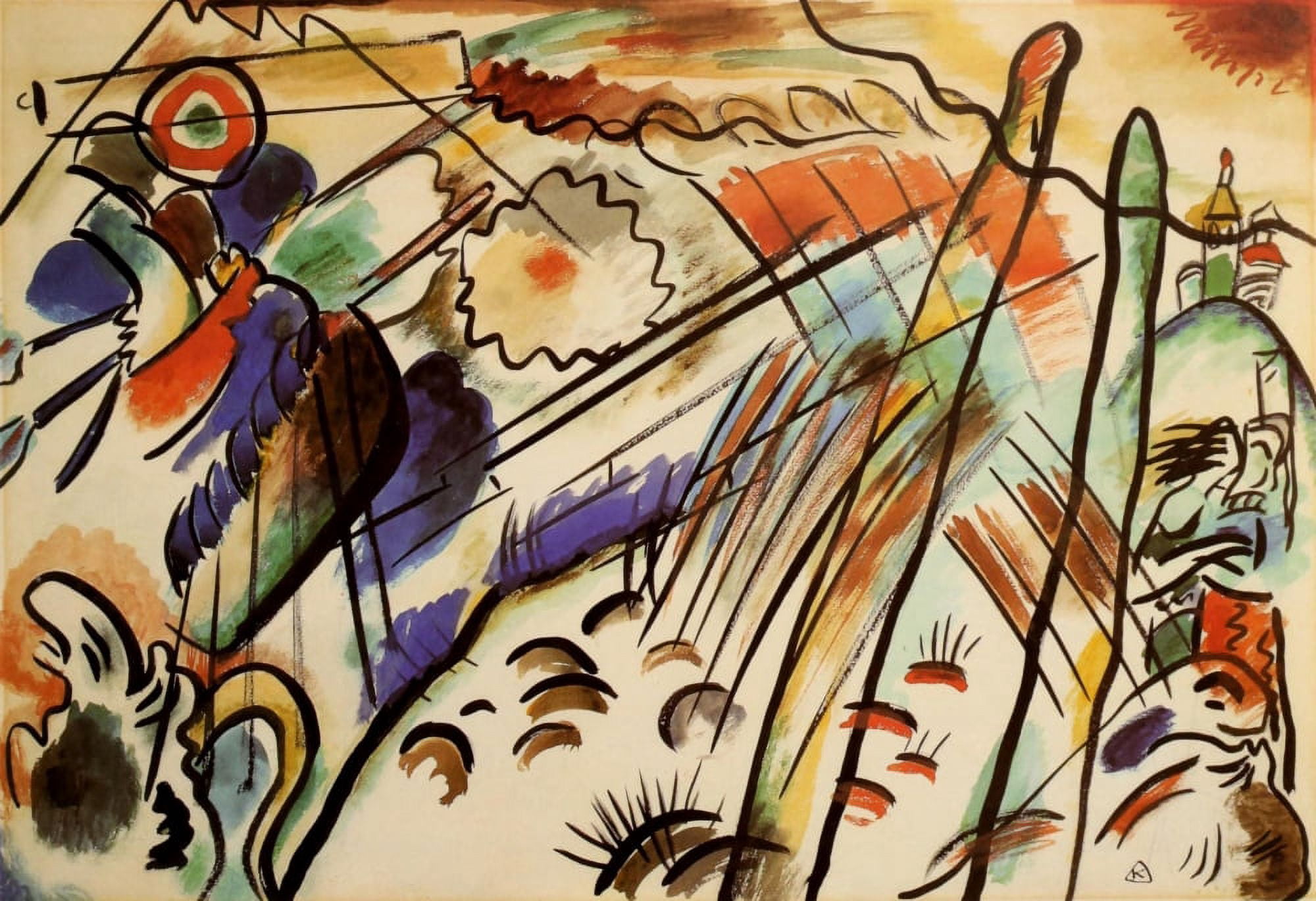 Improvisation no28a 1911-12 Canvas Art - Wassily Kandinsky (18 x 24)
