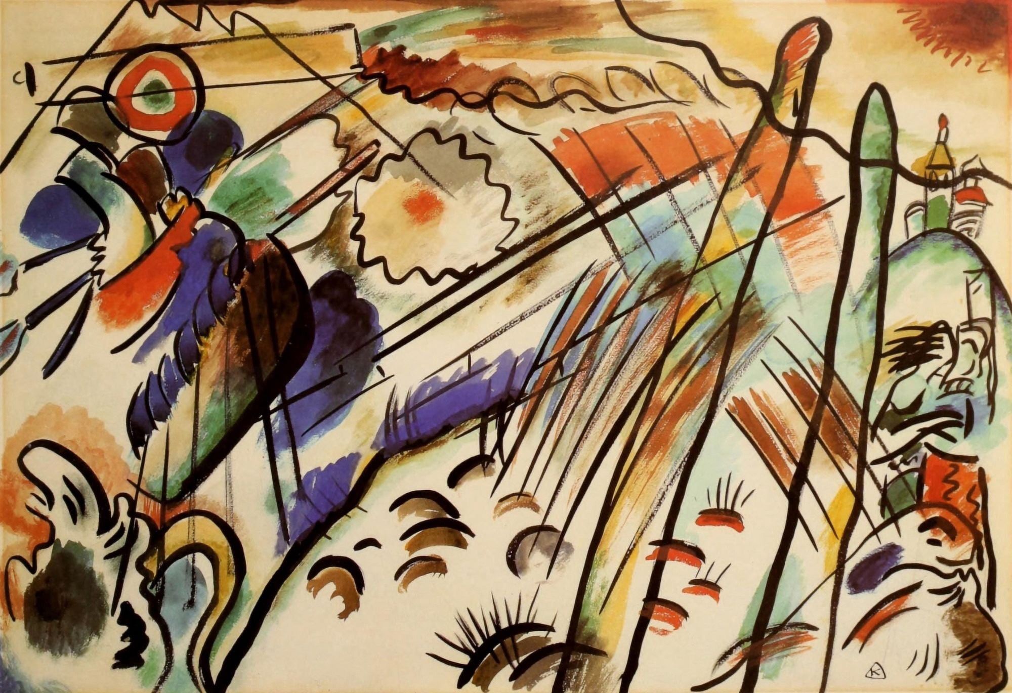Improvisation no28a 1911-12 Canvas Art - Wassily Kandinsky (24 x 36)