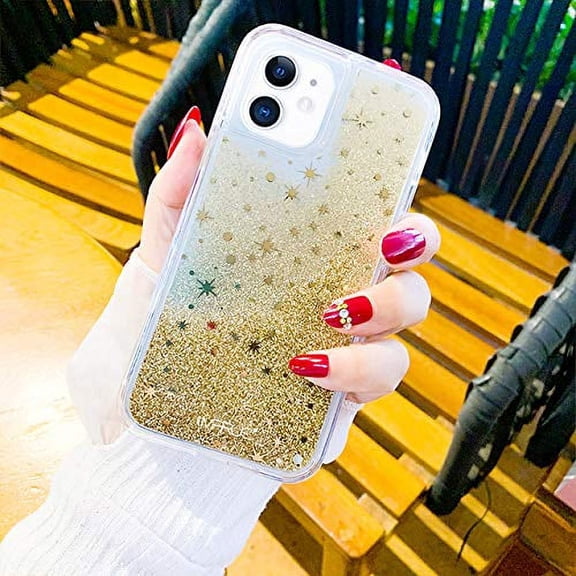 Imprue iPhone 12 Pro Phone Case - Hard Phone Cover Compatible with iPhone Screen Size 6.1 Inches - Durable Slim Soft Case - Gold Champagne