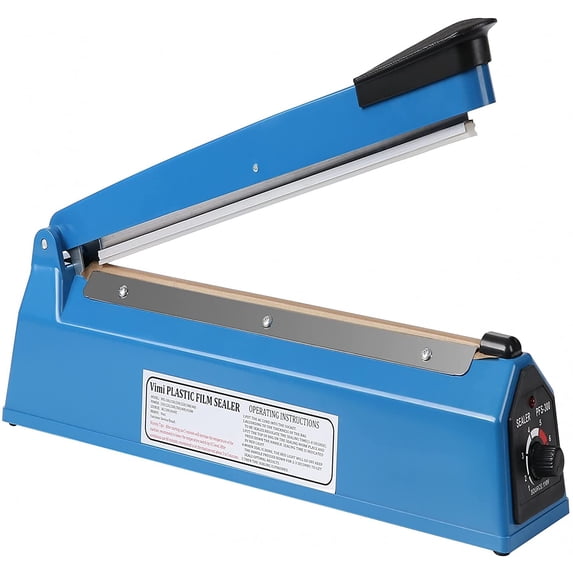 Impulse Heat Sealer Machine Manual Bags 12 Inch for Sealing Plastic/PE PP Bags with Extra Replace Element Grip