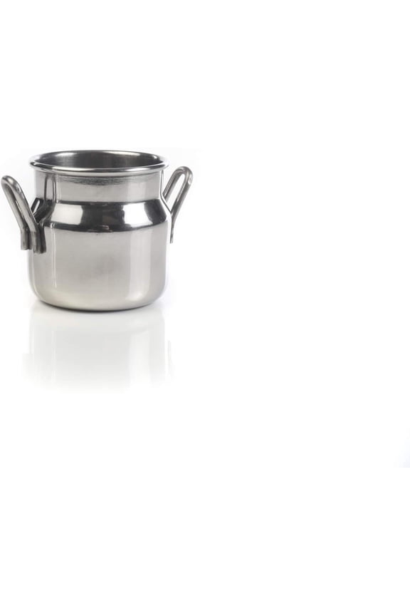 Heidi Small Mini Stainless Steel Milk Pail, Snack Jar Set of 4 - Perfect for Milk, Cream, Sauces, Condiments, Nuts, Olives, Pickles, Dips, and More! Bundle includes 4 Containers.