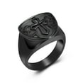 thumbnail image 1 of Imrsanl Cremation Urn Ring Jewelry for Ashes Engraved Cross Memorial Urn Ring Stainless Steel Celtic Knot Retro Keepsake Ashes Holder Ring,Size 6-10, 1 of 7