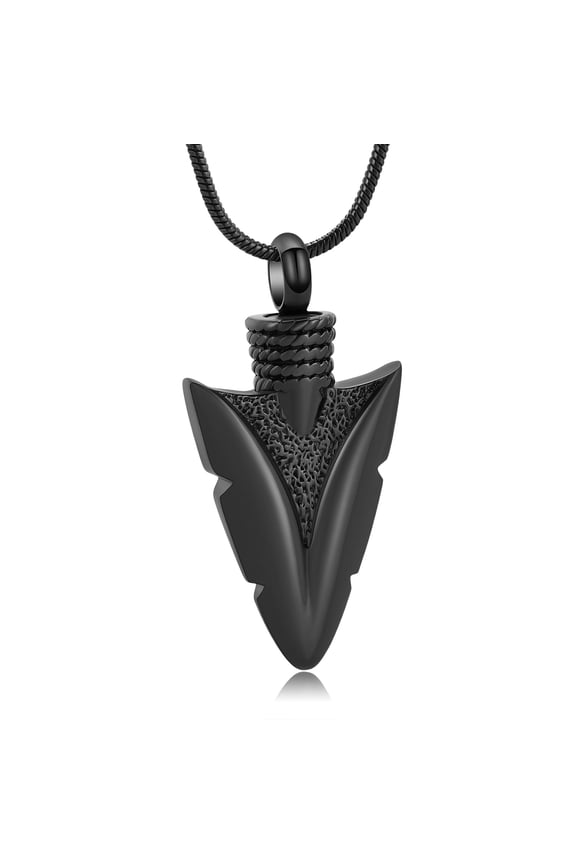 Men's Necklace - Stainless Steel Pendant Necklace For Men Cool Spear Point Arrowhead Pendant Chain Jewelry,Black & Silver & Gold & Blue & RoseGold Tone,Gift for Him