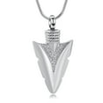 thumbnail image 1 of Imrsanl Men's Necklace - Stainless Steel Pendant Necklace For Men Cool Spear Point Arrowhead Pendant Chain Jewelry,Black & Silver & Gold & Blue & RoseGold Tone,Gift for Him, 1 of 7