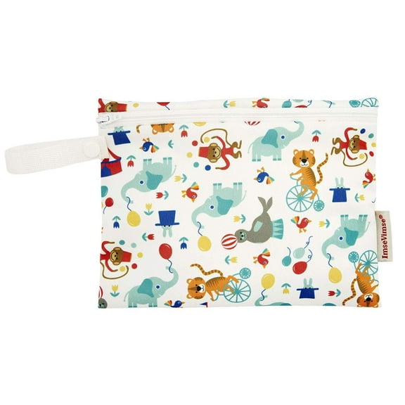 Imse Vimse Reusable Washable Wet Bags for Cloth Diapers Circus, Mini Zipper Bag