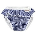 thumbnail image 1 of ImseVimse Ruffle Snap Reusable Swim Diaper for Baby and Toddler Girls White Blue Stripe, S 13-17 lbs, 1 of 1