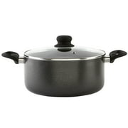 Imusa 10 Quart Aluminum Nonstick Charcoal Exterior Stockpot with Glass Lid and Steam Vent