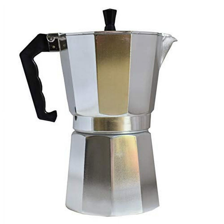 VONATES 12 Cups Stainless Steel Moka Coffee Pot Espresso Coffee Maker,  600ML Portable Coffee Container 