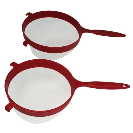 IMUSA 2pc Nylon Strainer Set, Red