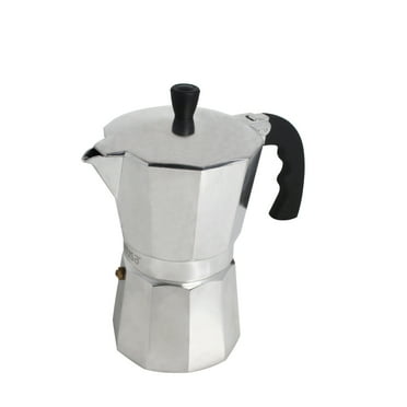 Imusa 3 Cup New Traditional Aluminum Espresso Stovetop Coffeemaker, Silver