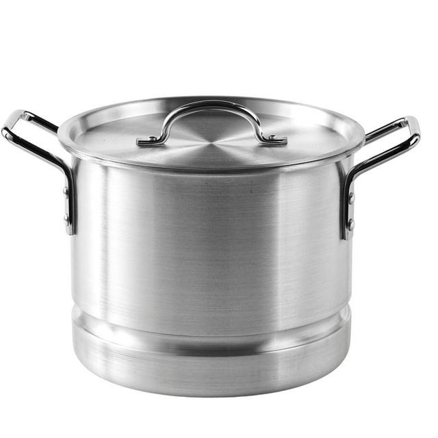 Imusa 32 Quart Aluminum Steamer or Stockpot with Lid and Removable Rack