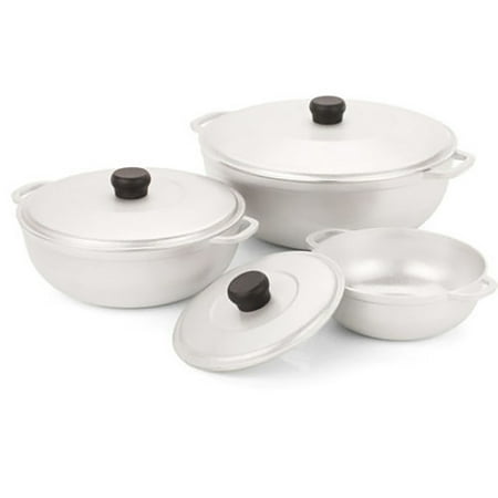 IMUSA 1.5/2.5/5.2qt Cast Aluminum Caldero 3pc Set - 18/22/28cm