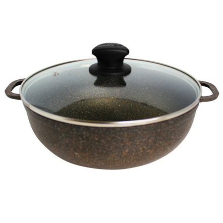 Imusa 4.3 Quart Nonstick Fuzion Caldero with Tempered Glass