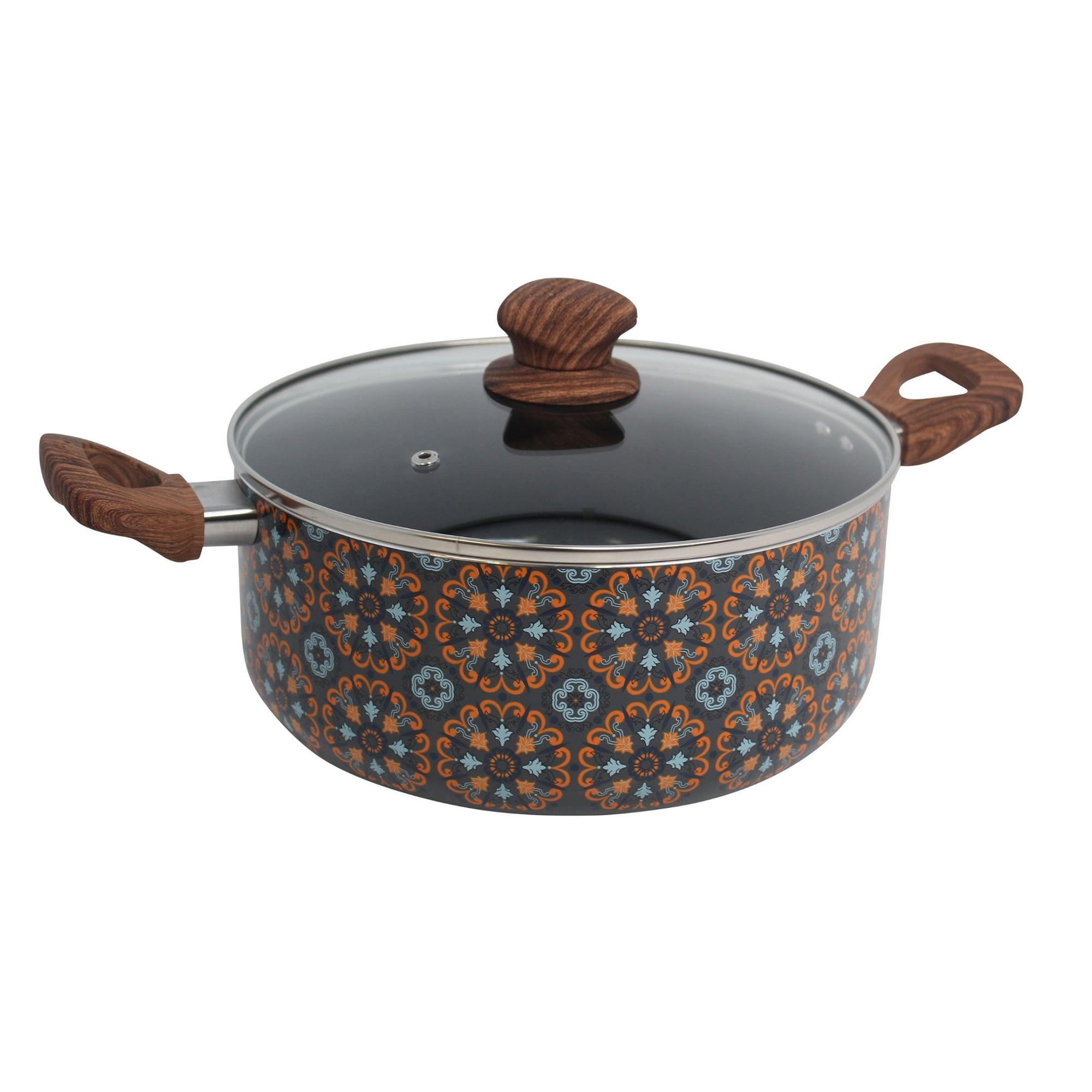 Imusa 4.8 Qt Nonstick Aluminum Talavera Design Dutch Oven with Cool Touch Handle - Walmart.com
