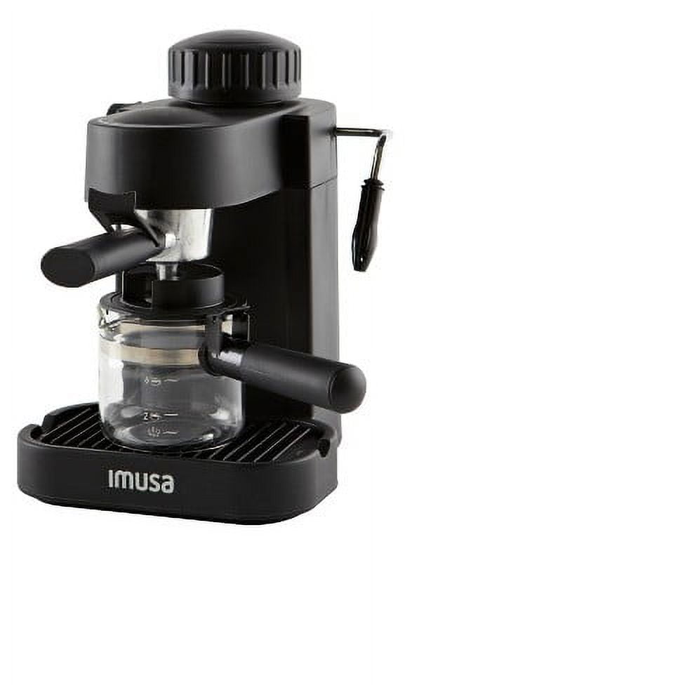 Imusa Coffee Appliances 4 Cup Capacity Electric Espresso Cappuccino Machine 800 Watts Black Walmart