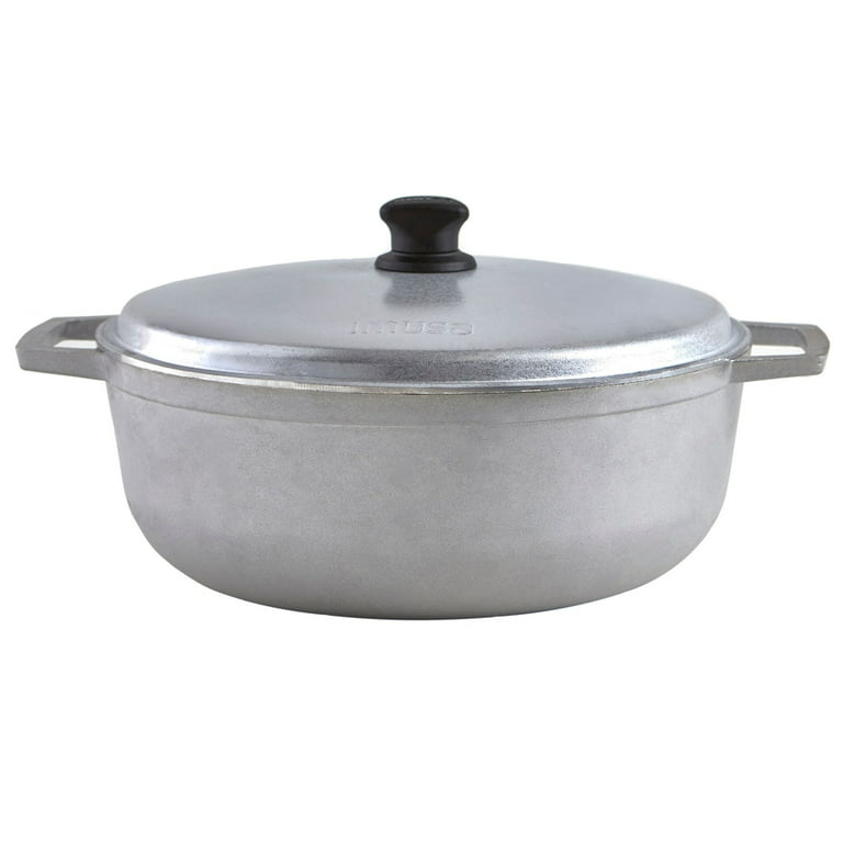 Imusa IMUSA USA Traditional Colombian (Dutch Oven) for Cooking and Serving  Caldero, 6.9 Quart, Silver