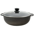 thumbnail interactive-video image 1 of IMUSA 7qt Fuzion Cast Aluminum Bronze Speckled Nonstick Caldero with Glass Lid, Black - 30cm, 1 of 10