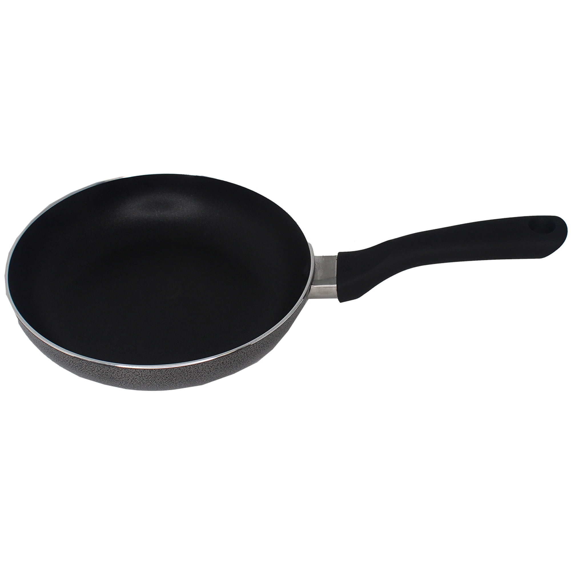 IMUSA 8in Charcoal Aluminum Nonstick Fry Pan with Soft Touch Handle, Black