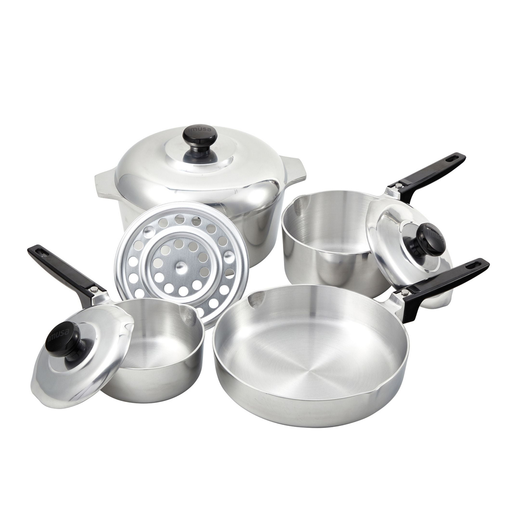 Imusa 8Piece Cast Aluminum Cajun Cookware Set