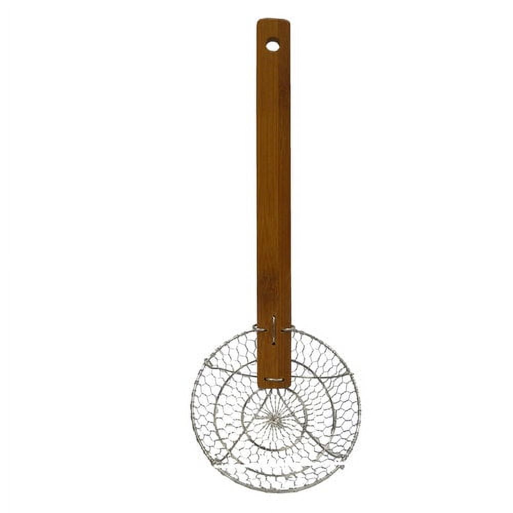 Imusa Bamboo Spider Skimmer with Bamboo Handle and Stainless Steel Mesh