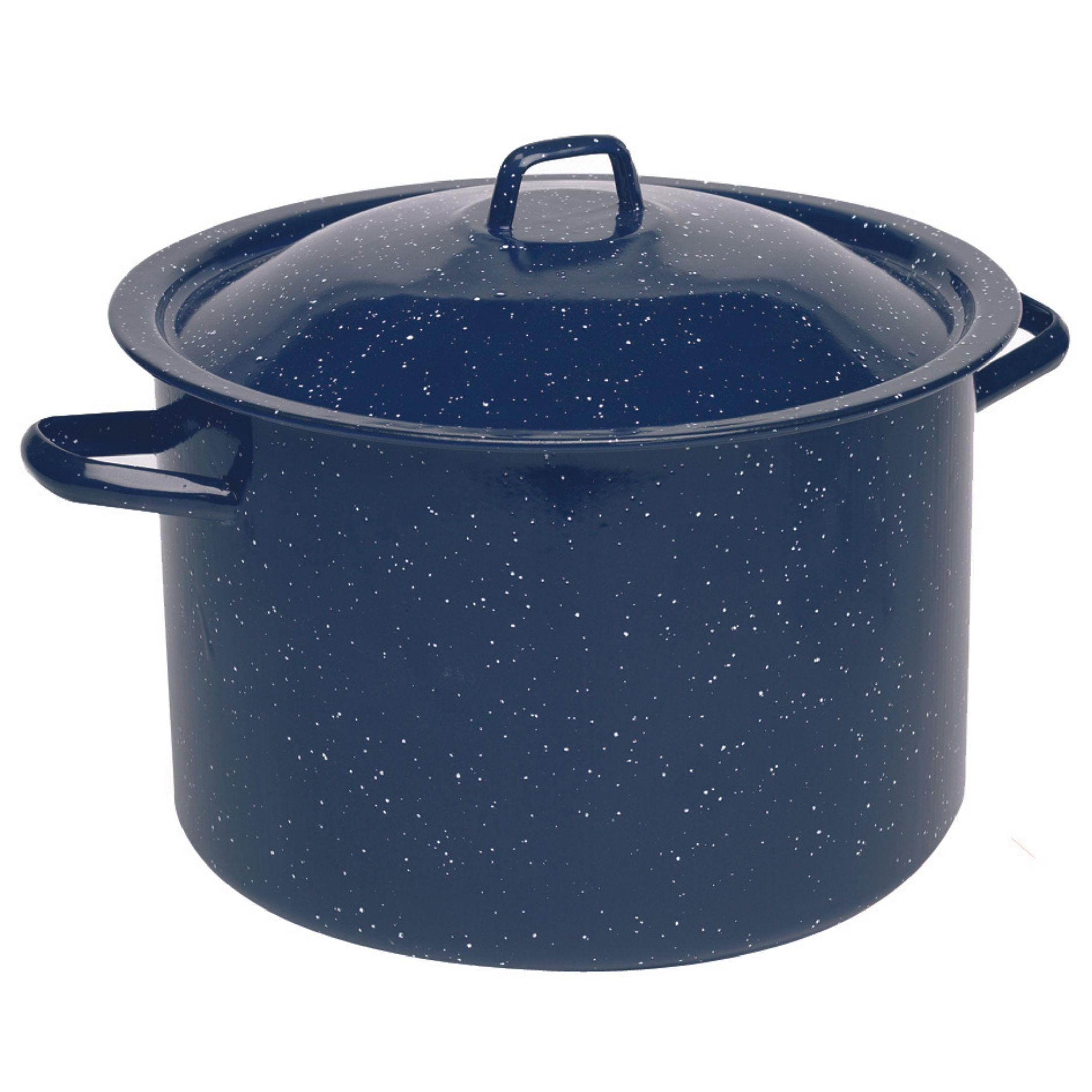 Imusa Blue Speckled Enamel Stock Pot 4 Quart, Blue