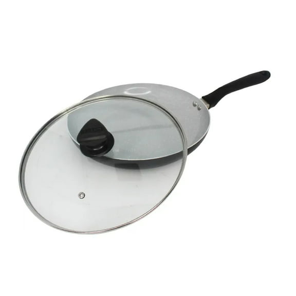 Imusa Fry Pan Ceramic Speckled w/ Glass Lid 2.0mm 7"