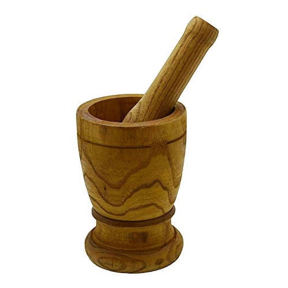 Imusa Mortar with Pestle Kitchen Essentials, Jumbo, Natural