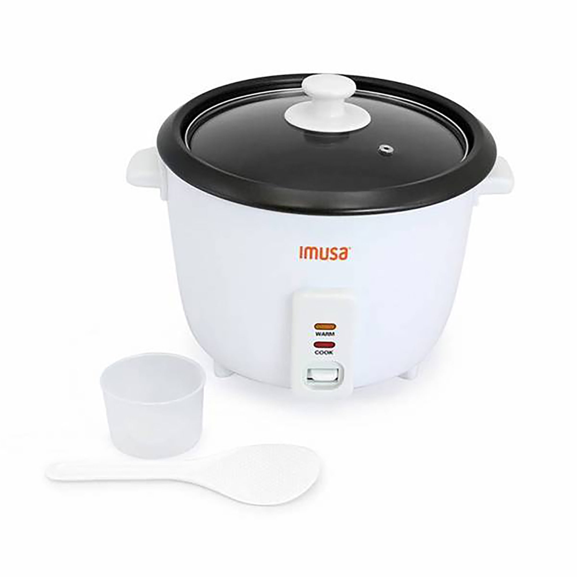 Elegant White 8-Cup Electric Rice Cooker with Non-Stick & Steamer