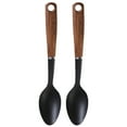 thumbnail image 1 of Imusa Solid Spoon Nylon with Woodlook Handle Black, 2 Pack, 1 of 10