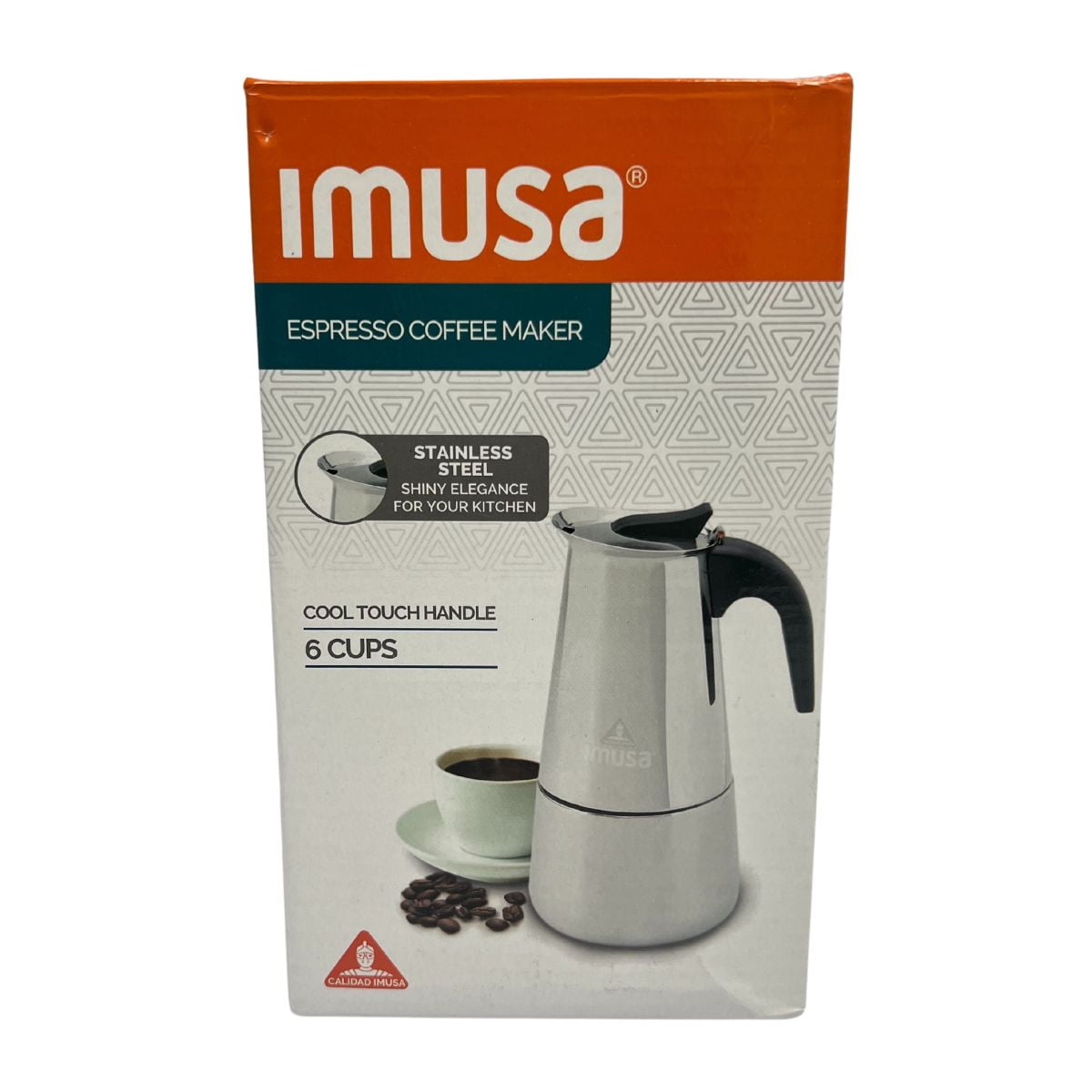 Imusa Stainless Steel Espresso Stovetop Coffeemaker 6cup Silver