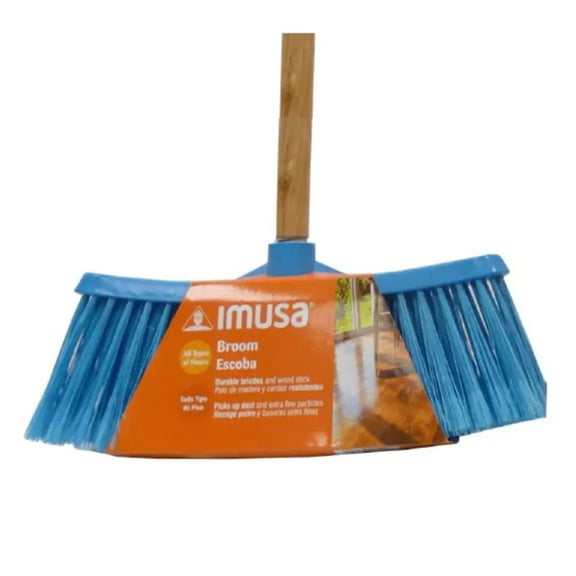 Imusa Straight Broom w/ Wood Handle 48"