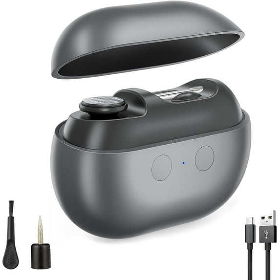 Nail Clipper, Electric Toenail Clippers for Seniors, 3 in 1 USB-C Rechargeable Automatic Nail Trimmer with LED Light, 2 Speeds, Nail Scraps Collector for Fingernails Toenails (Black)