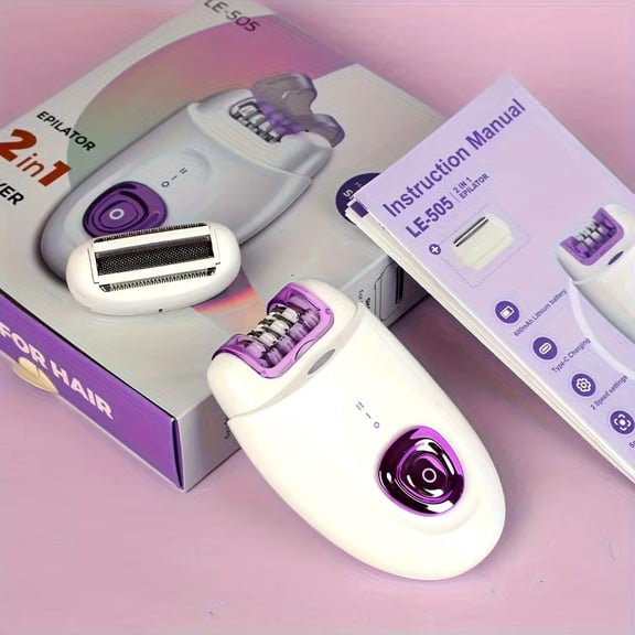 In 1 Rechargeable Electric Epilator for Women - Advanced Hair Removal Device with Multiple Attachments for Smooth Skin
