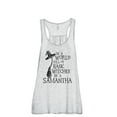thumbnail image 1 of In A World Basic Witches Be Samantha Women's Fashion Sleeveless Flowy Racerback Workout Yoga Tank Top Sport Grey Small, 1 of 3