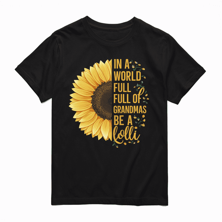 In A World Full Of Grandmas Be A Lolli Shirt With Sunflower T-Shirt In A World Full Of Grandmas Be A Lolli Shirt With Sunflower T-Shirt