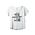 thumbnail image 1 of In A World Full Of Princesses Be A Witch Women's Fashion Slouchy Dolman T-Shirt Tee Heather White 3X-Large, 1 of 3