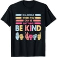 thumbnail image 1 of In A World Where You Can Be Anything Be Kind Autism Vintage T-Shirt, 1 of 4